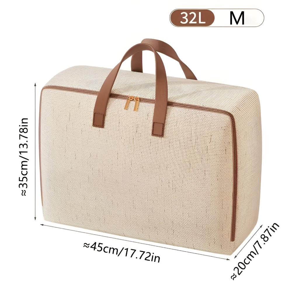 Living Room Storage Bag Durable Linen Compact & Travel-Friendly