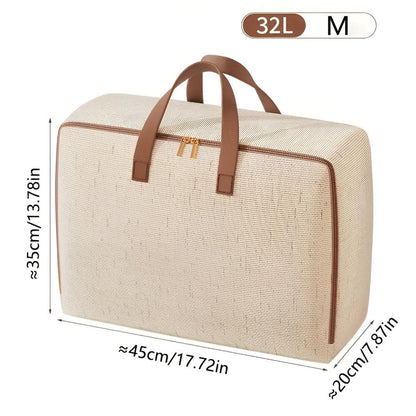 Living Room Storage Bag Durable Linen Compact & Travel-Friendly