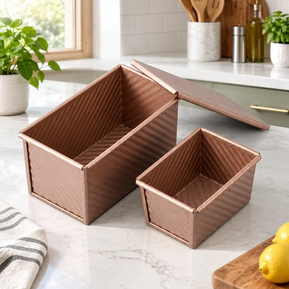 Loaf Pan Set Non-Stick with Lids Set of 2