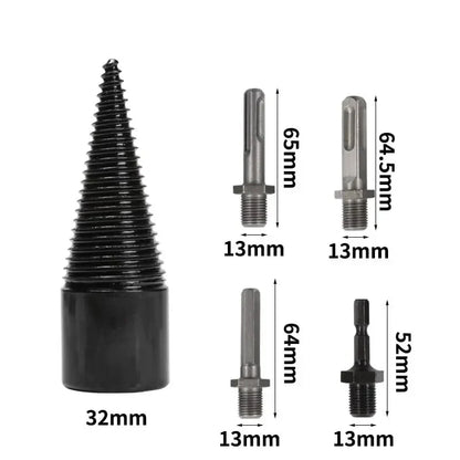 Log Splitter Drill Bit Carbon Steel 4 Shank Adapters