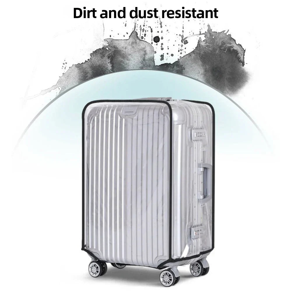 Luggage Cover Clear Waterproof PVC Fits 18–30 Inch Suitcases