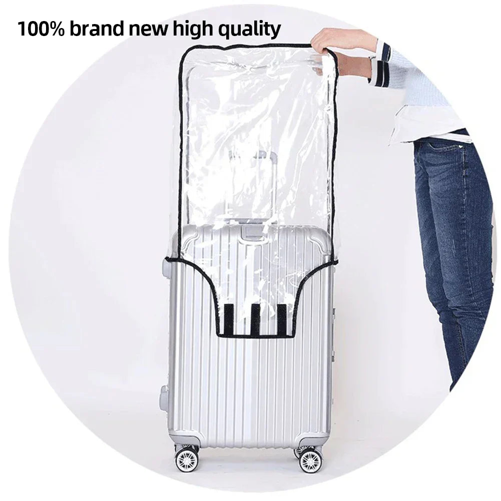 Luggage Cover Clear Waterproof PVC Fits 18–30 Inch Suitcases