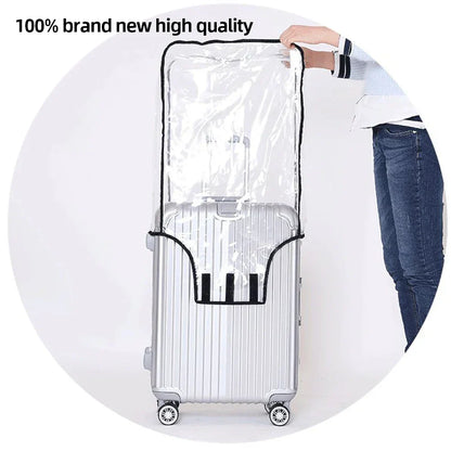 Luggage Cover Clear Waterproof PVC Fits 18–30 Inch Suitcases