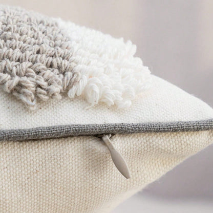 Lumbar Cushion Cover U-Shape Tufted Cotton-Microfiber