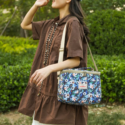 Lunch Bag Insulated Easy-Clean Retro Floral