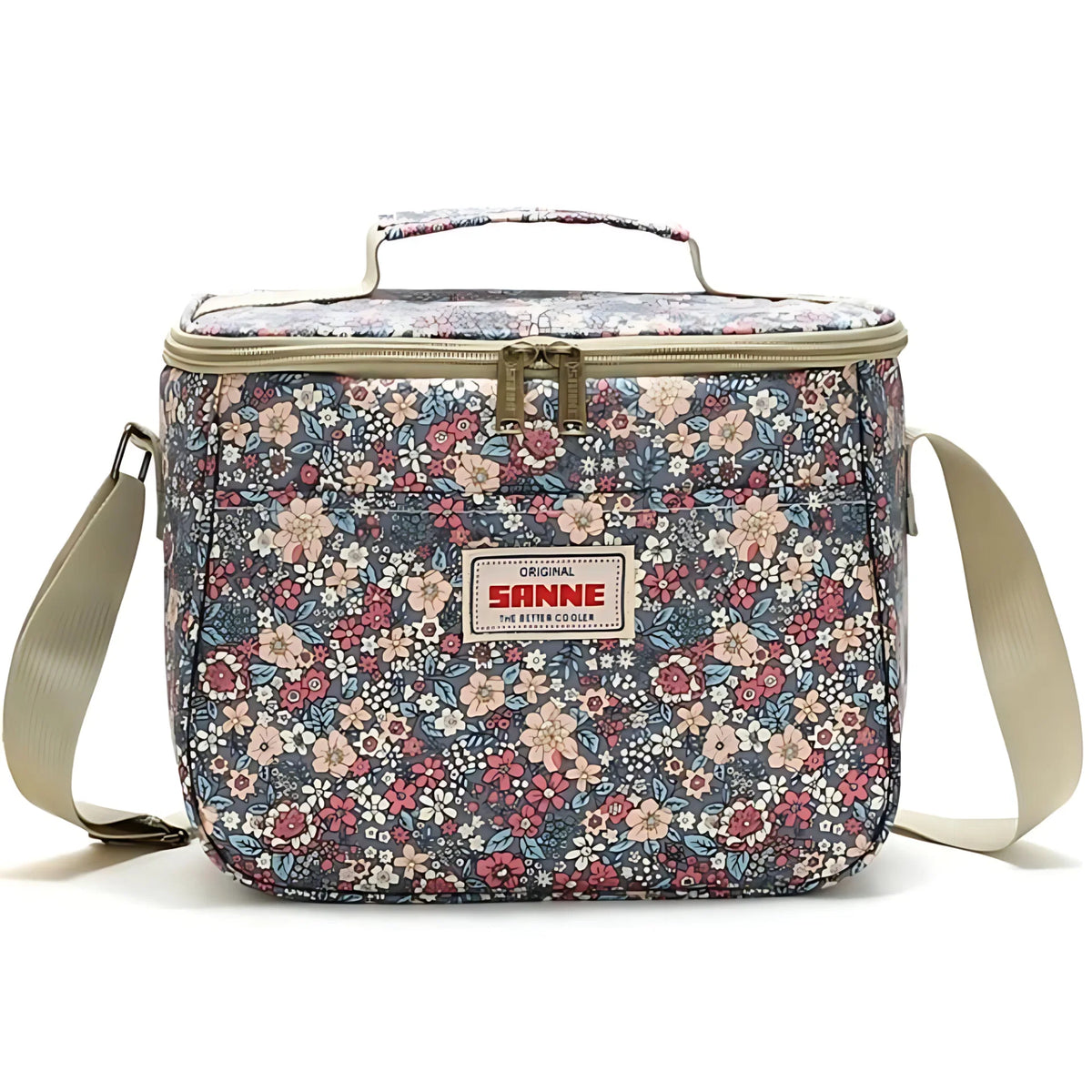 Lunch Bag Insulated Easy-Clean Retro Floral