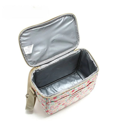 Lunch Bag Insulated Easy-Clean Retro Floral