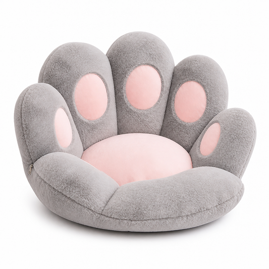 Machine Washable Paw-Shaped Plush Seat Cushion