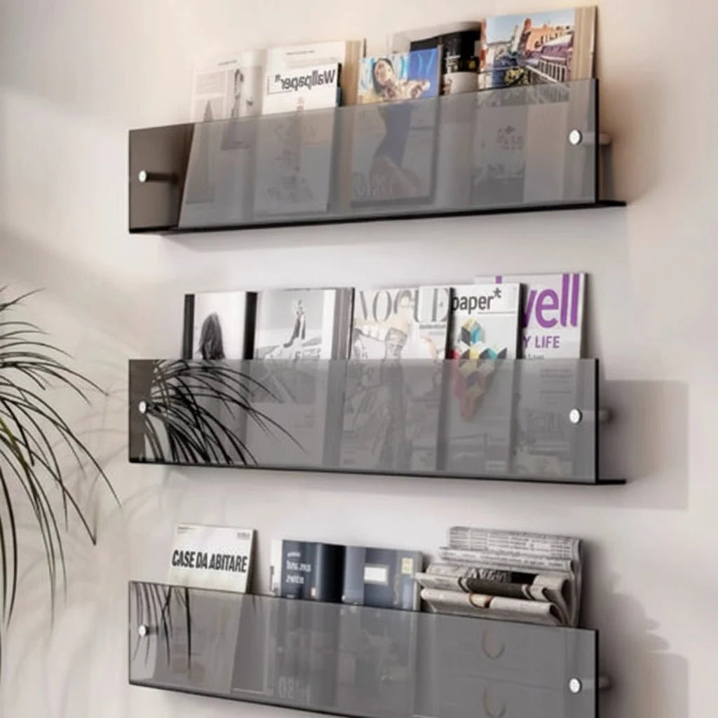 Magazine Holder Acrylic Wall-Mounted Space-Saving Display