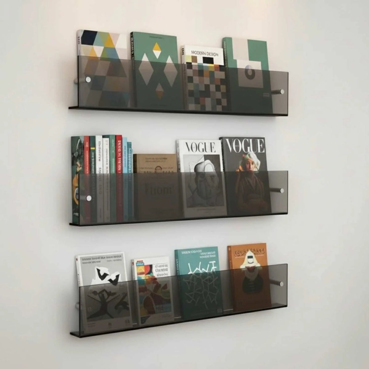 Magazine Holder Acrylic Wall-Mounted Space-Saving Display
