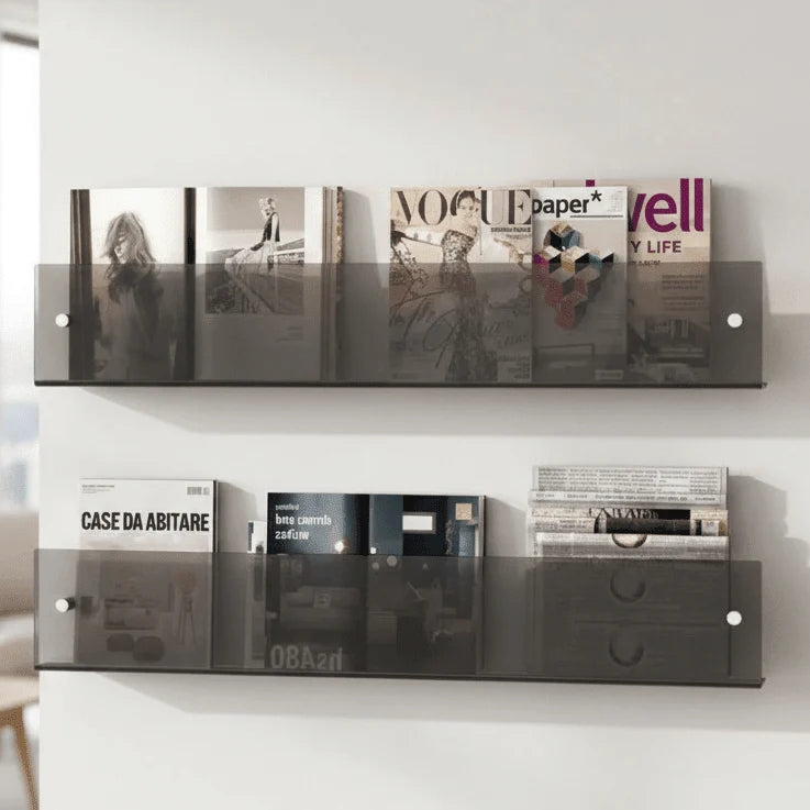 Magazine Holder Acrylic Wall-Mounted Space-Saving Storage