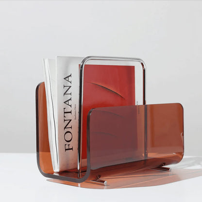 Magazine Holder Transparent Acrylic Space-Saving Storage