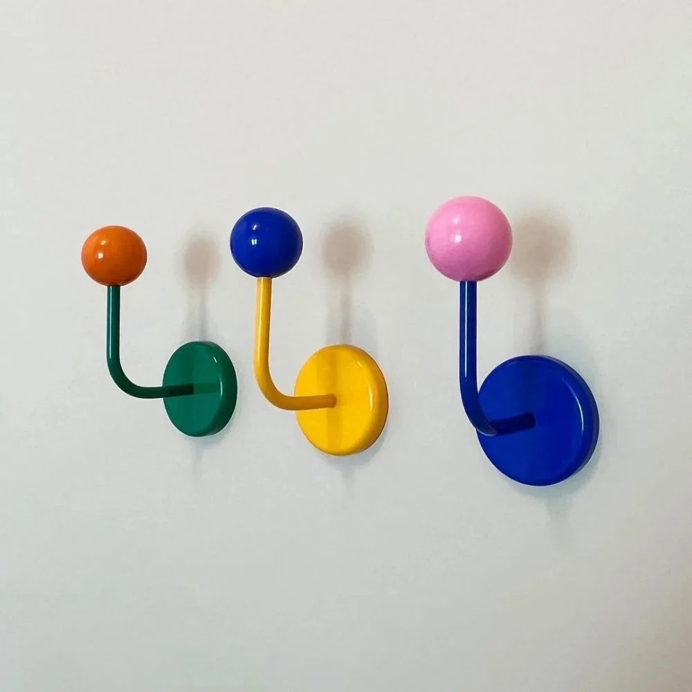 Magnetic Hooks Colorful Wooden Ball & Strong Hold