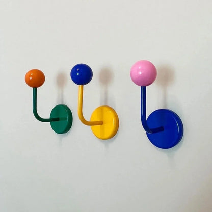 Magnetic Hooks Colorful Wooden Ball & Strong Hold