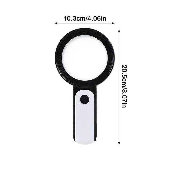Magnifying Glass 30X Magnification 12 LED Lights