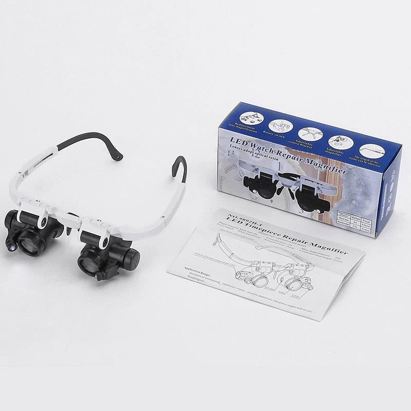 Magnifying Glasses Adjustable LED Lights 8x 15x 23x