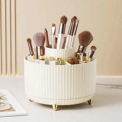 Makeup Organizer 360° Rotating 5 Compartments Space-Saving Design