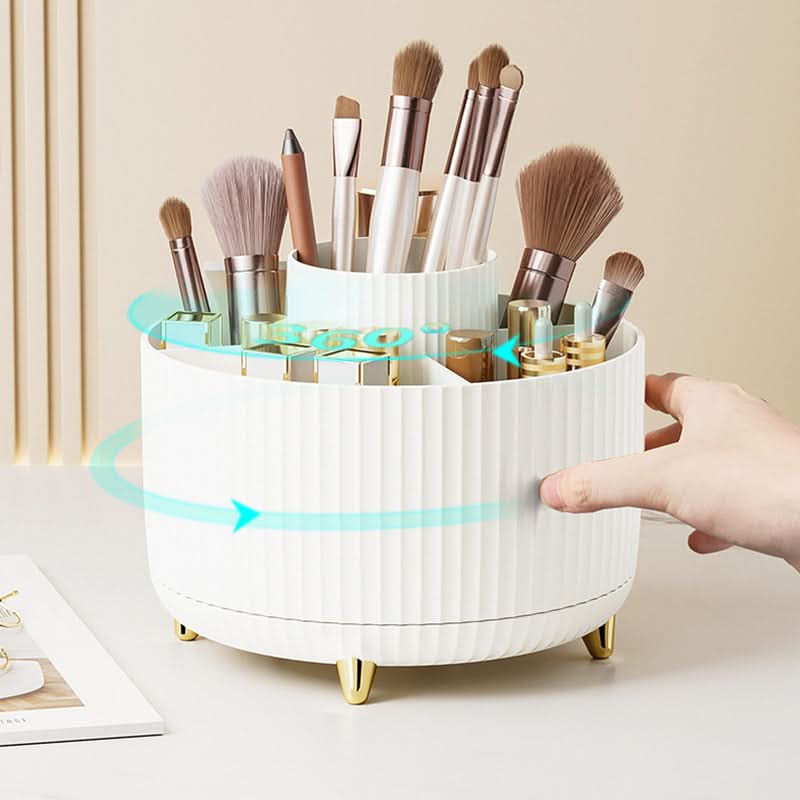 Makeup Organizer 360° Rotating 5 Compartments Space-Saving Design