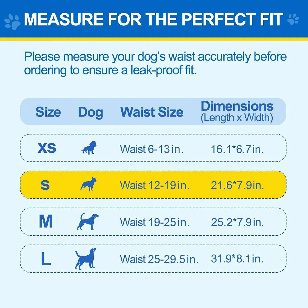 Male Dog Belly Bands Multi-Layer Leak Protection Wetness Indicator