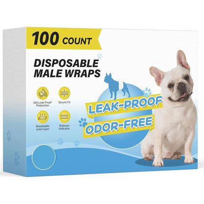 Male Dog Belly Bands Multi-Layer Leak Protection Wetness Indicator