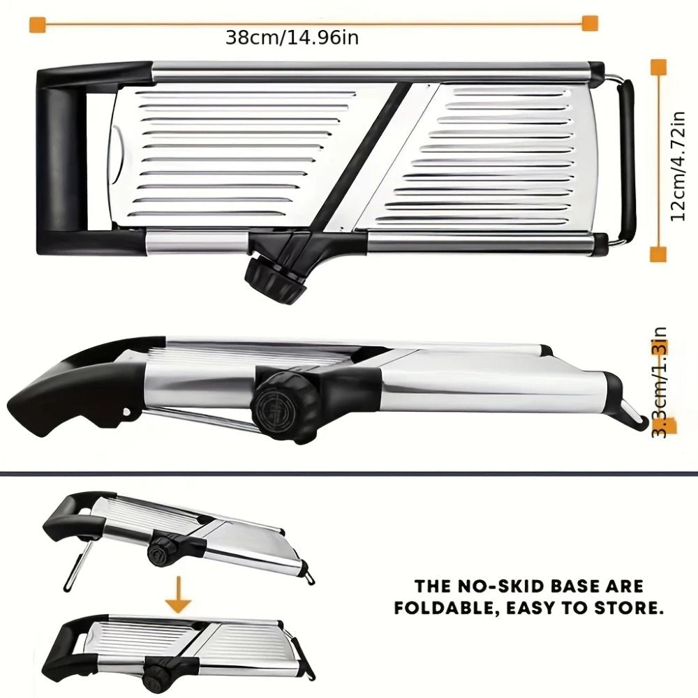 Mandoline Slicer Adjustable Thickness Stainless Steel Blades