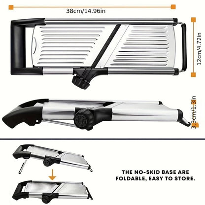 Mandoline Slicer Adjustable Thickness Stainless Steel Blades