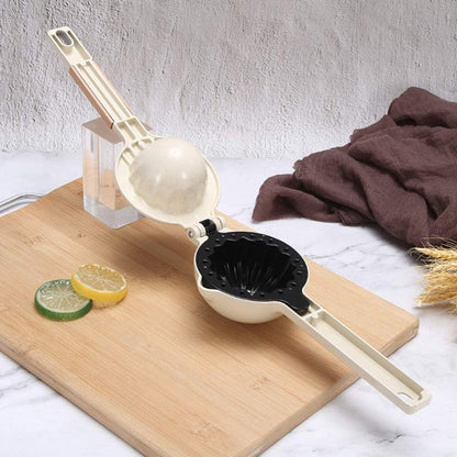 Manual Citrus Squeezer Double-Layer Stainless Steel Wood Handle