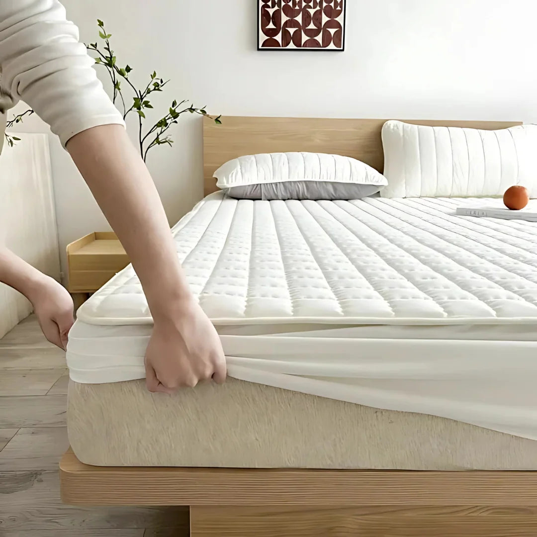 Mattress Protector Water-Resistant Quilted Breathable Machine-Washable Cover