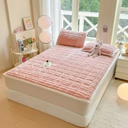 Mattress Topper Plush Microfiber Padded Foldable & Lightweight