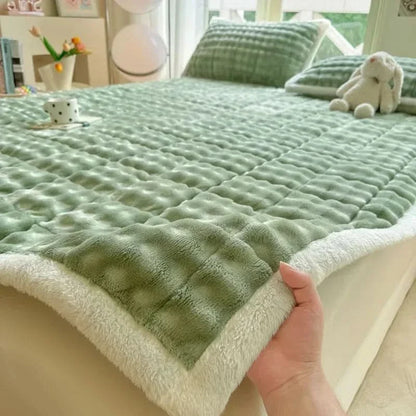 Mattress Topper Plush Microfiber Padded Foldable & Lightweight