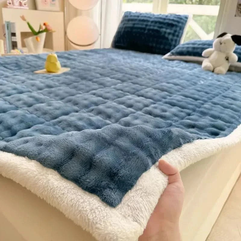 Mattress Topper Plush Microfiber Padded Foldable & Lightweight