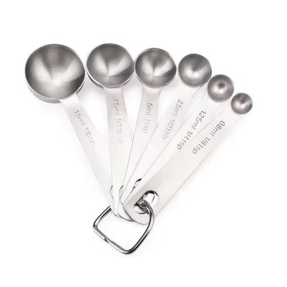 Measuring Spoons Stainless Steel Engraved Set of 6