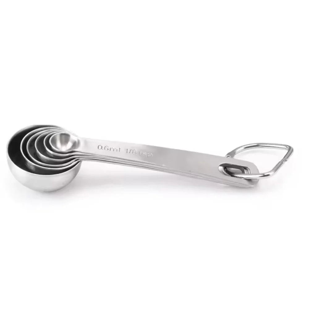 Measuring Spoons Stainless Steel Engraved Set of 6