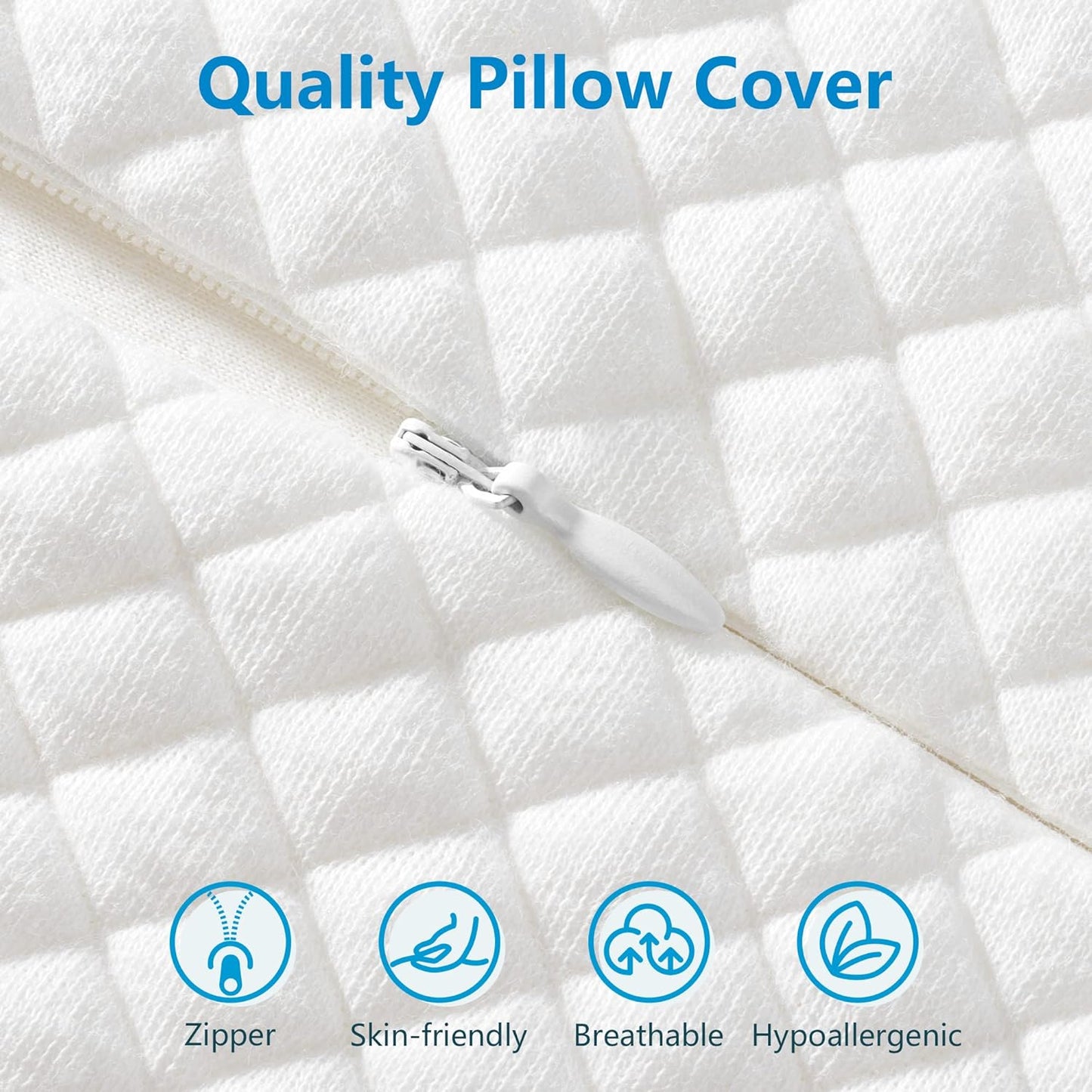 Memory Foam Pillow Dual-Height Slow-Rebound Breathable Removable Cover