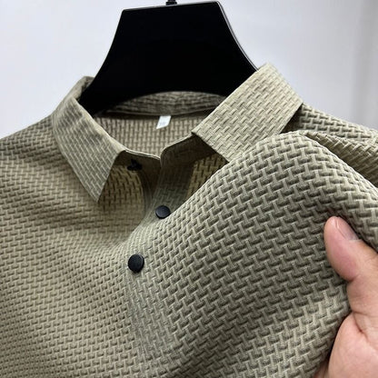 Men’s Polo Shirt Lightweight Polyester Blend Short Sleeve Classic Collar