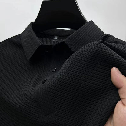 Men’s Polo Shirt Lightweight Polyester Blend Short Sleeve Classic Collar