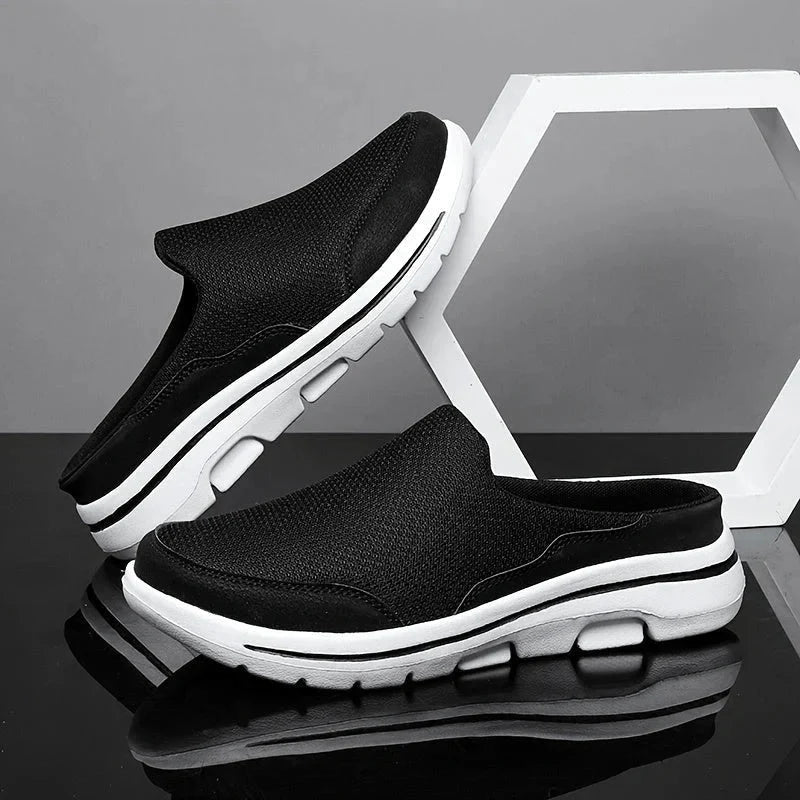 Men’s Slippers Breathable Mesh Cushioned Non-Slip Sole