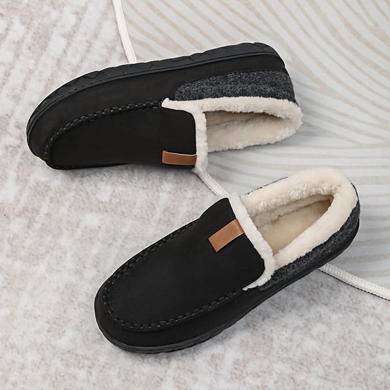 Men’s Slippers Synthetic Wool Warm Lightweight Slip-On
