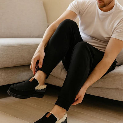 Men’s Slippers Synthetic Wool Warm Lightweight Slip-On