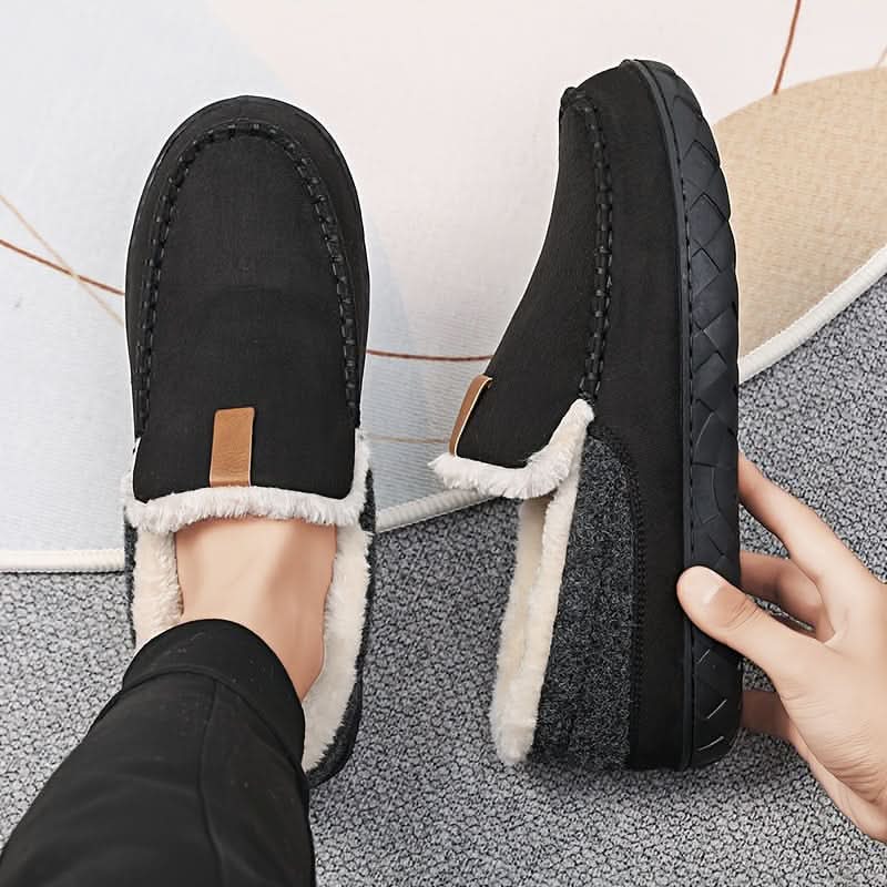 Men’s Slippers Synthetic Wool Warm Lightweight Slip-On