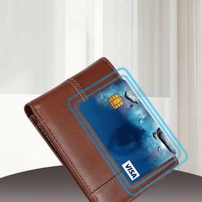Men's Wallet Genuine Leather Slim RFID-Blocking