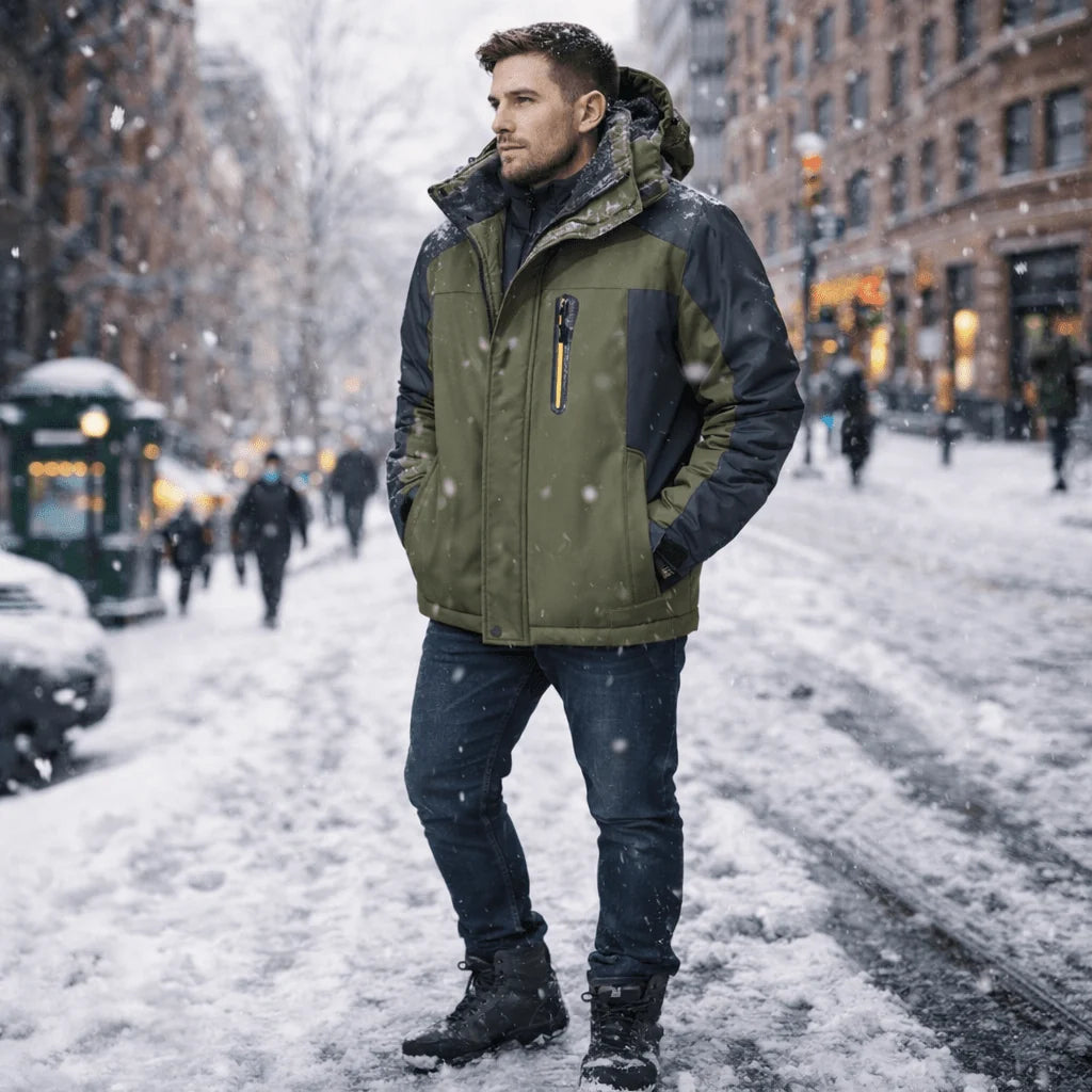 Men’s Winter Jacket Waterproof Windproof & Breathable Performance Fabric