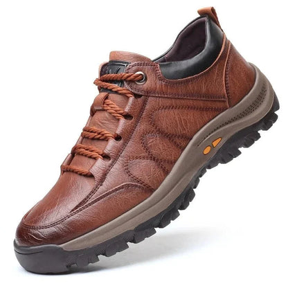 Men’s Work Shoes Triple-Zone Arch Support Weather-Sealed Cowhide Slip-Resistant