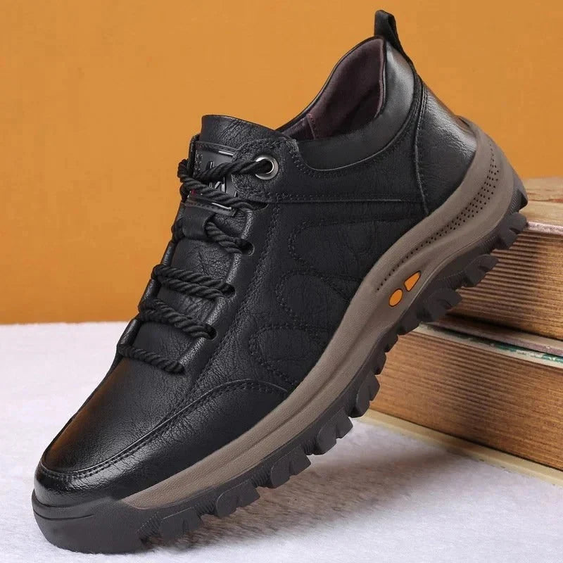 Men’s Work Shoes Triple-Zone Arch Support Weather-Sealed Cowhide Slip-Resistant