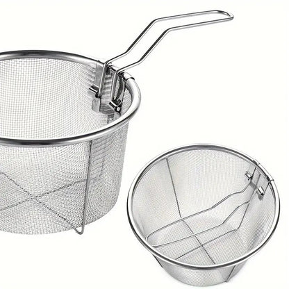 Mesh Colander Stainless Steel Heat-Resistant Handle & Dishwasher Safe