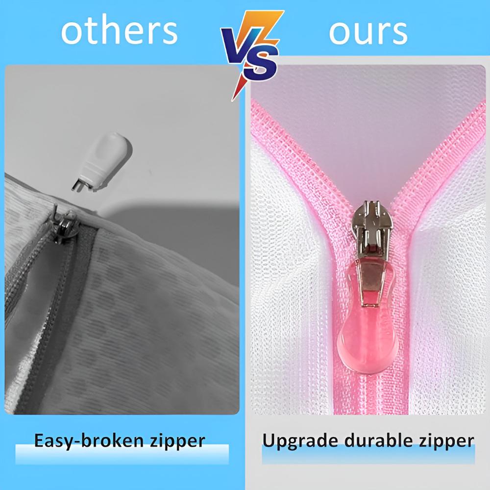 Mesh Laundry Bags Auto-Lock Zippers Tear-Resistant Set of 4