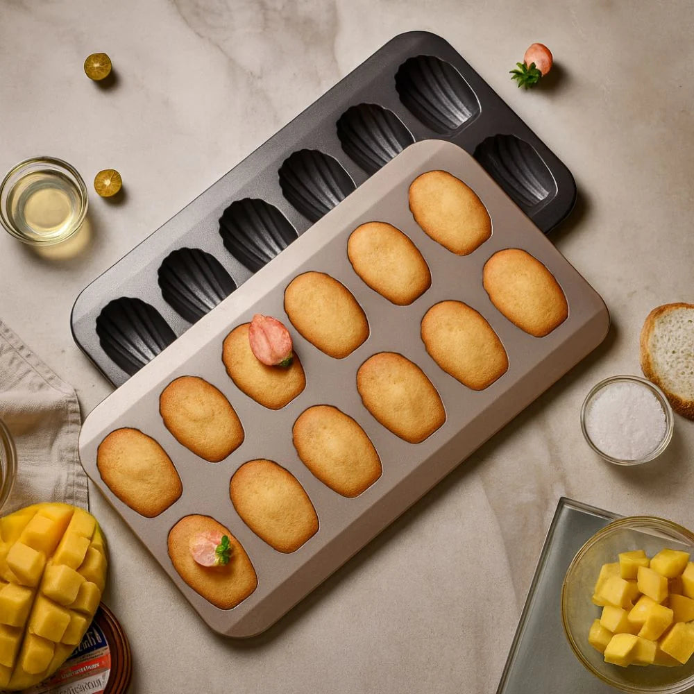 Mini Cake Mold Shell-Shaped Carbon Steel & Non-Stick