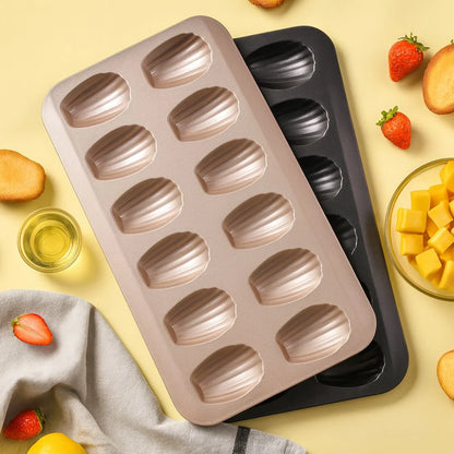 Mini Cake Mold Shell-Shaped Carbon Steel & Non-Stick