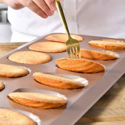 Mini Cake Mold Shell-Shaped Carbon Steel & Non-Stick