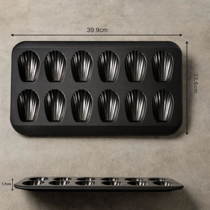 Mini Cake Mold Shell-Shaped Carbon Steel & Non-Stick